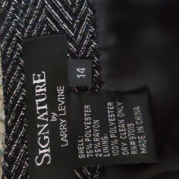 Beautiful 3 pcs jacket,skirt,pants Signature by Larry Levine winter suit size 14 - Picture 3 of 12